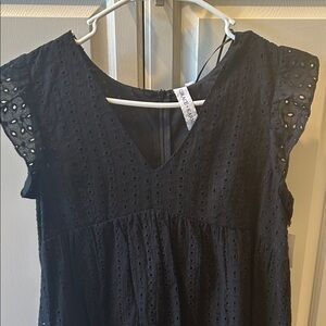 Universal Thread Black Eyelet Midi Dress